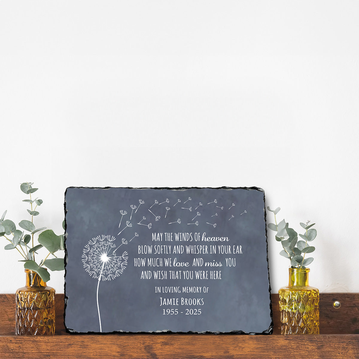Winds of Heaven Dandelion Memorial Plaque
