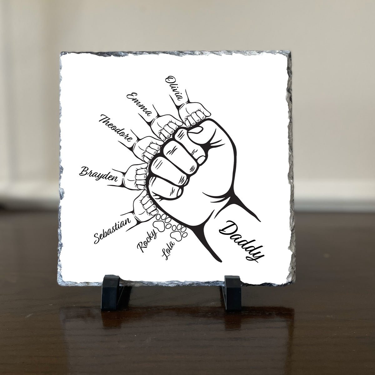 Personalized Dad's Fist Bump Plaque