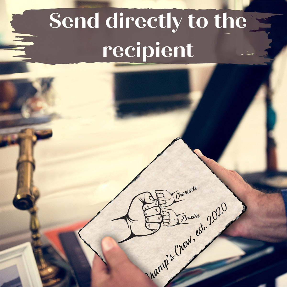 Custom Grandpa's Team Plaque with Grandchildren's Names