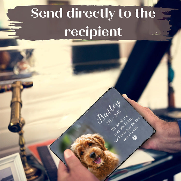 Dog Memorial Picture Frame - Personalized Pet Loss Gift