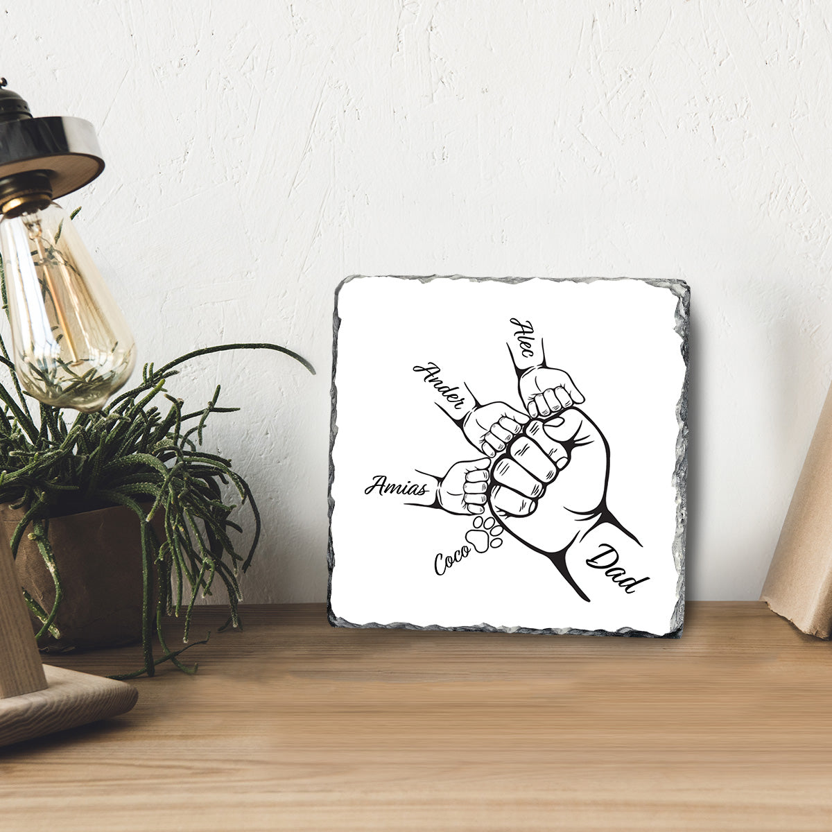 Personalized Dad's Fist Bump Plaque