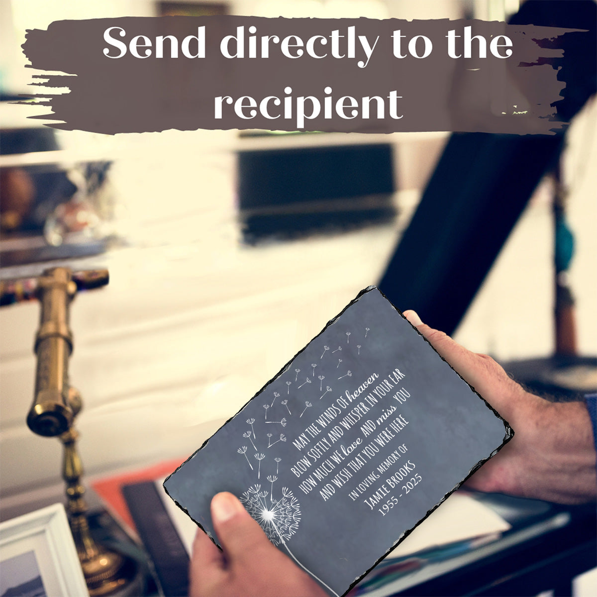 Winds of Heaven Dandelion Memorial Plaque