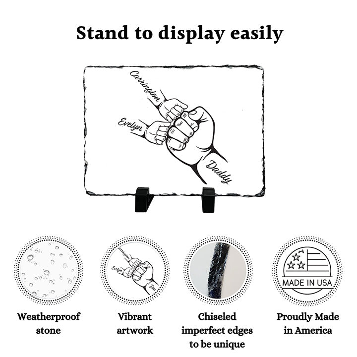 Personalized Dad's Fist Bump Plaque