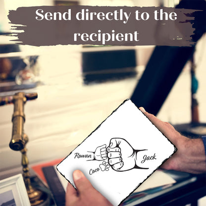 Personalized Dad's Fist Bump Plaque