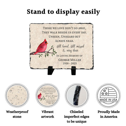 Custom Cardinal Memorial Gift - "Those We Love Don't Go Away" Plaque