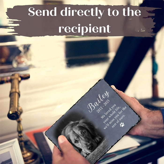 Custom Dog Memorial Plaque - A Personalized Photo Tribute