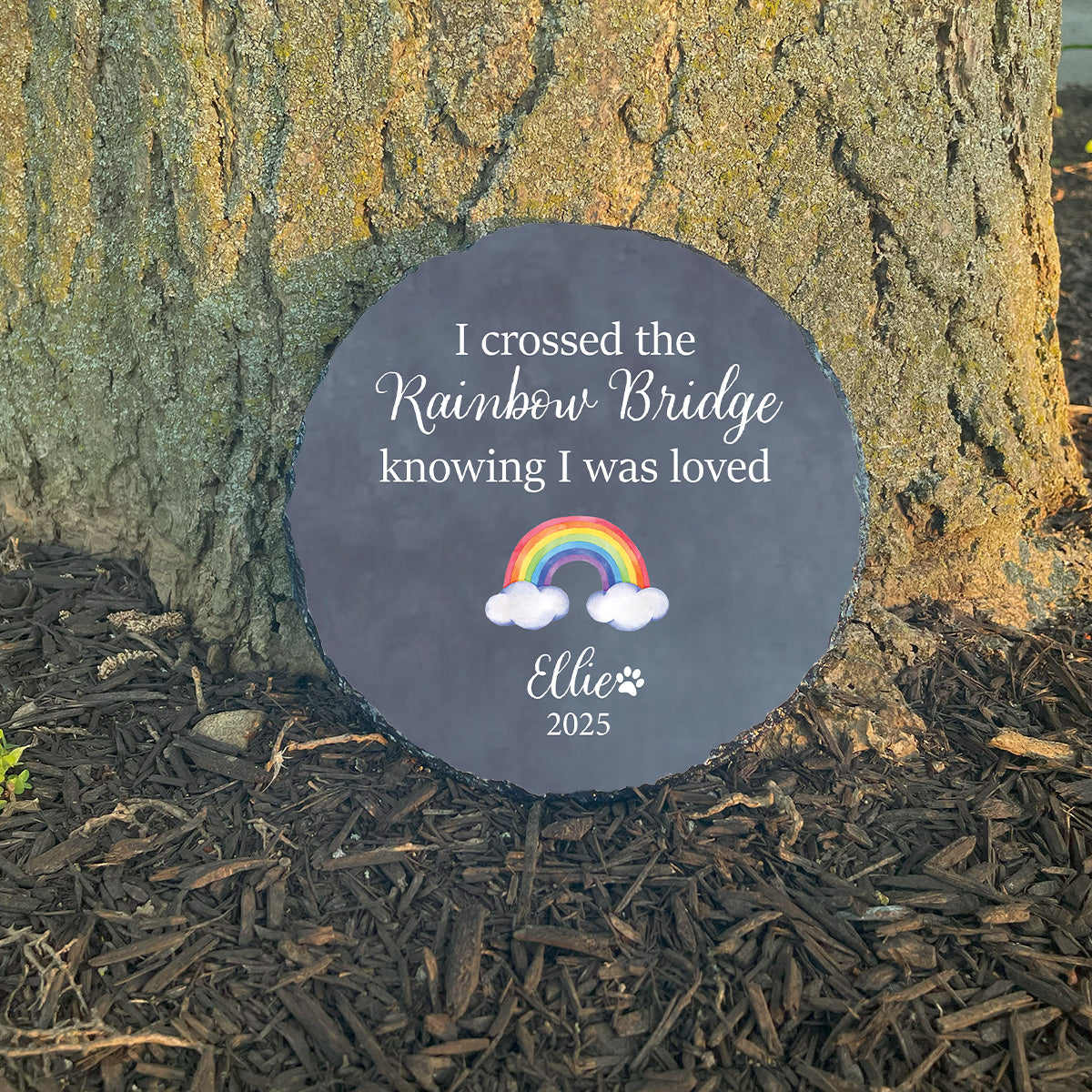 Classic Rainbow Bridge Pet Memorial Garden Stone