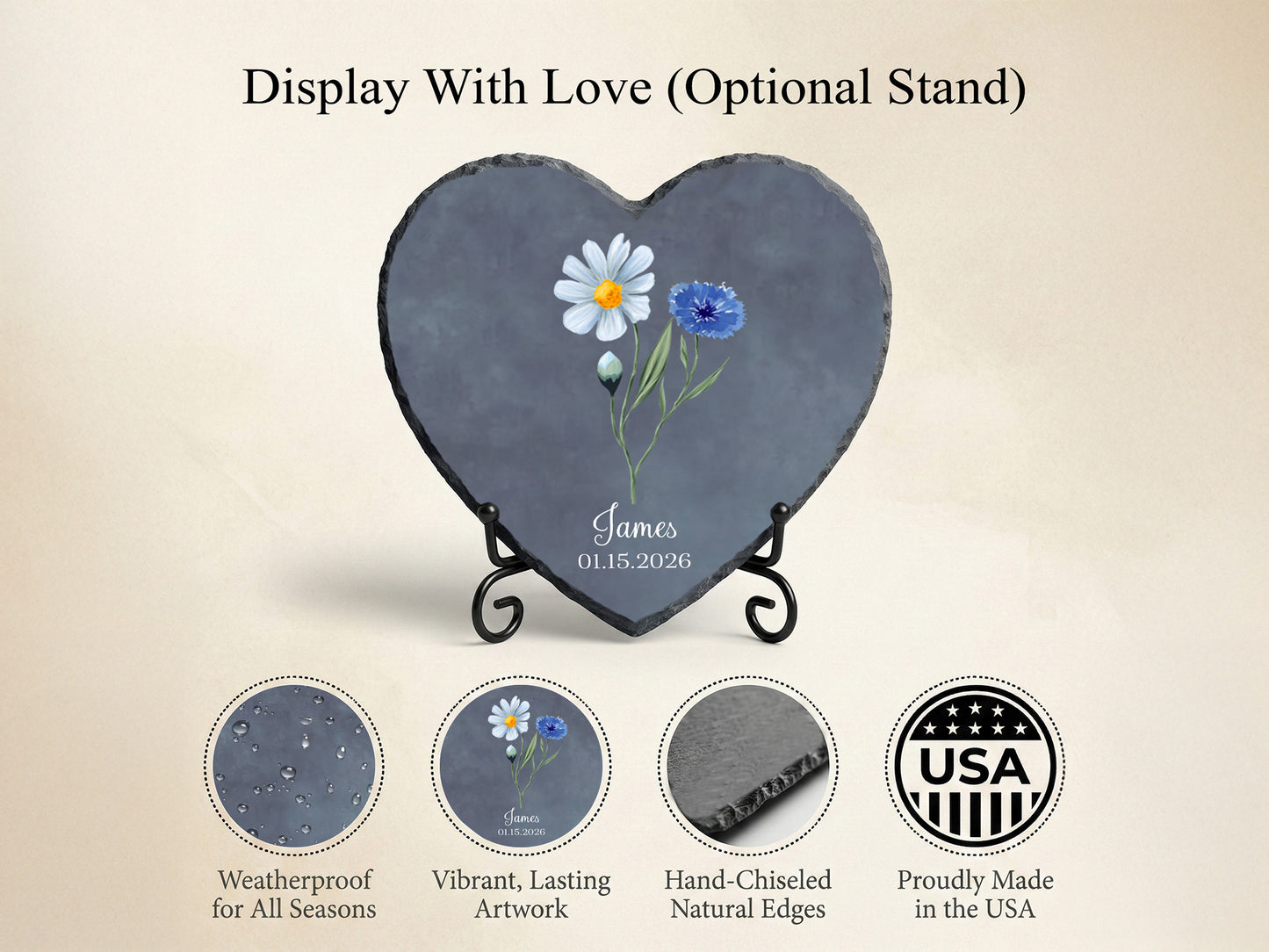 Forget Me Not Baby Loss Memorial Stone